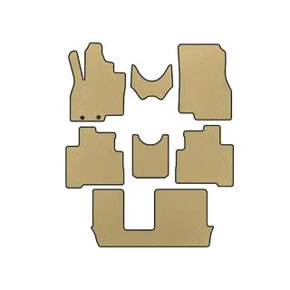 EVA Fußmatten (3 Reihen, Beige)
