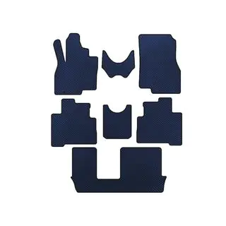EVA Fußmatten (3 Reihen, Blau)