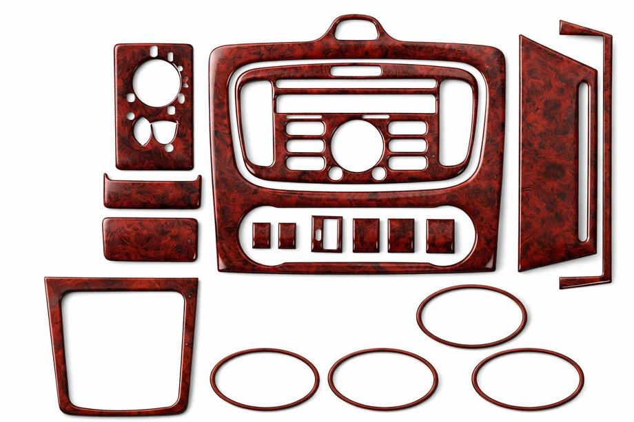 Ford Focus II 2008-2011 Armaturenbrett Abdeckungen AC (Maxi-Set, Holz) Image