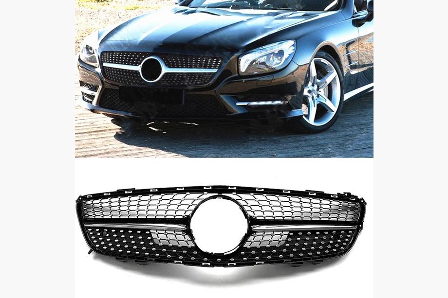 Mercedes SL R231 2012-2020 Frontgrill Diamond Black (2012-2016) Image