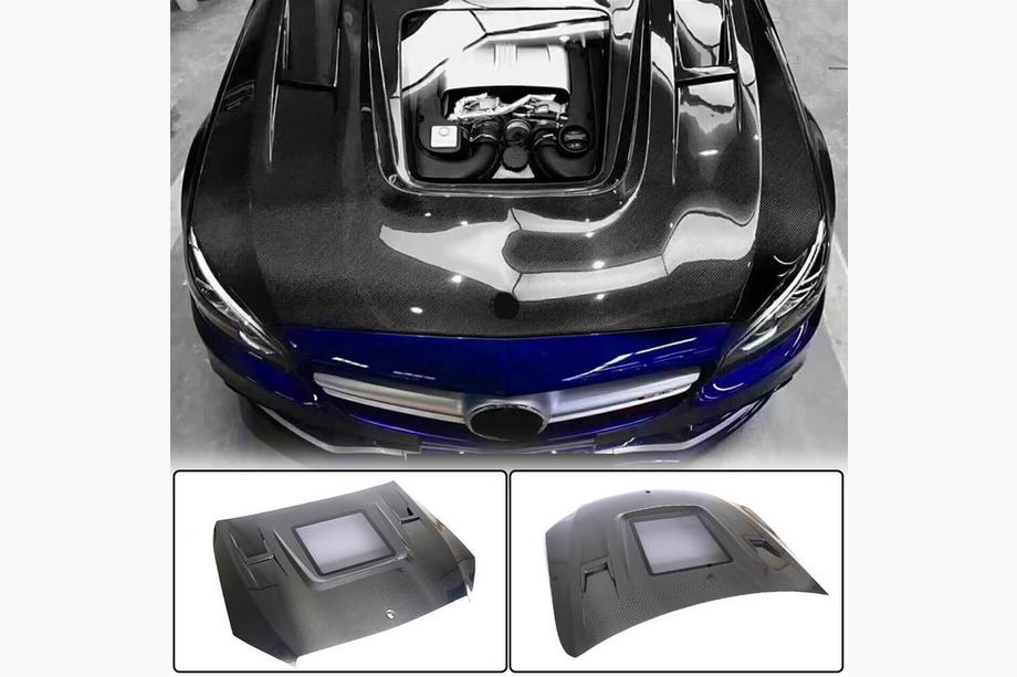 Mercedes C-class W205 2014-2021 Motorhaube V2 (Carbon) Foto 1