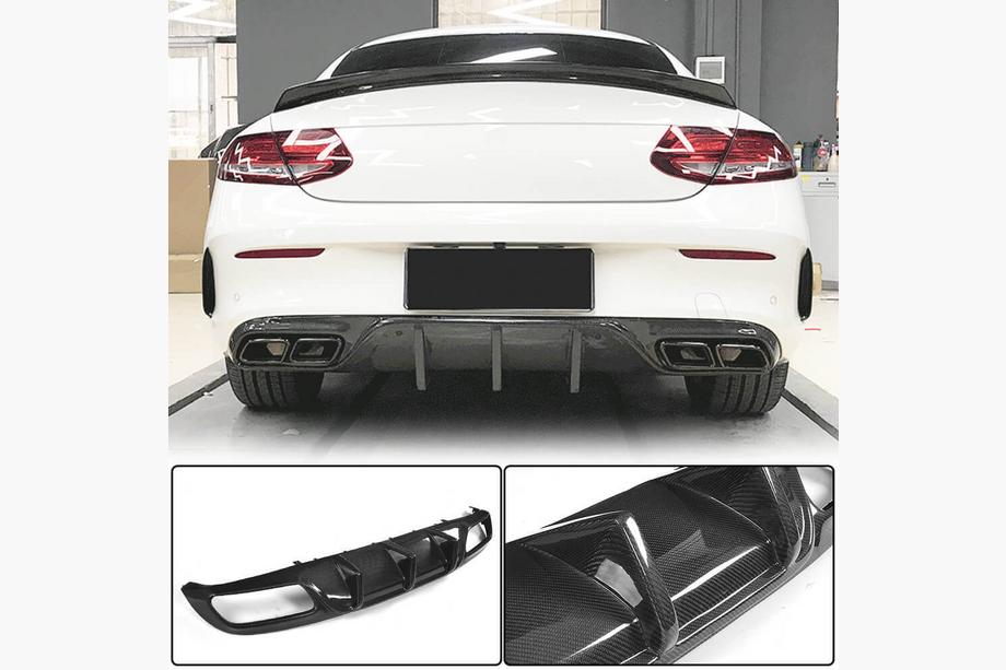 Mercedes C-class W205 2014-2021 Heckdiffusor V1 für Coupe/Cabrio C63 AMG 2015-2019 Carbon Foto 1