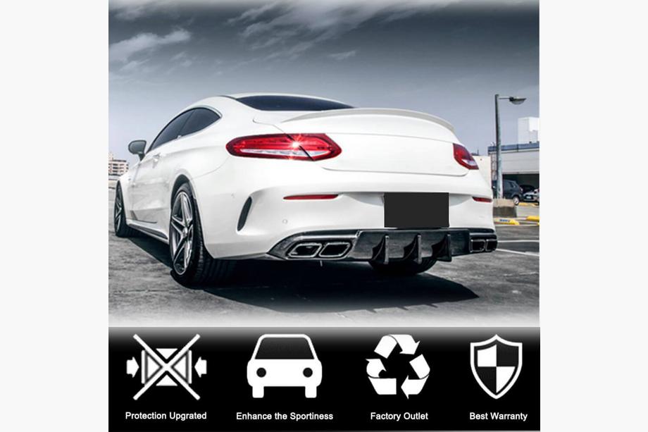 Mercedes C-class W205 2014-2021 Heckdiffusor V1 für Coupe/Cabrio C63 AMG 2015-2019 Carbon Foto 3