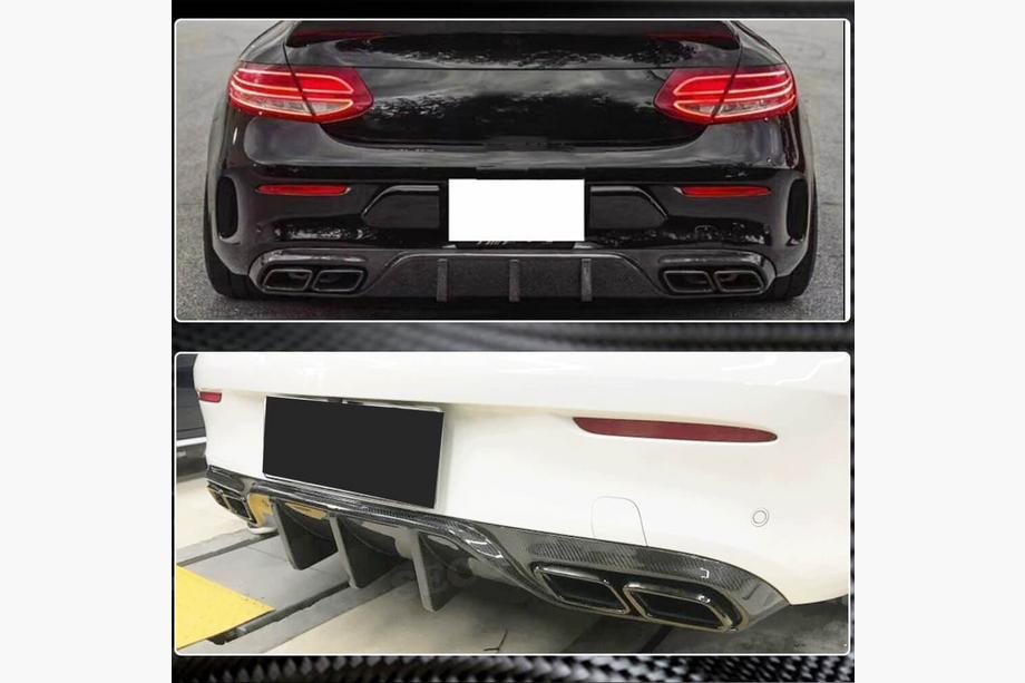 Mercedes C-class W205 2014-2021 Heckdiffusor V1 für Coupe/Cabrio C63 AMG 2015-2019 Carbon Foto 4