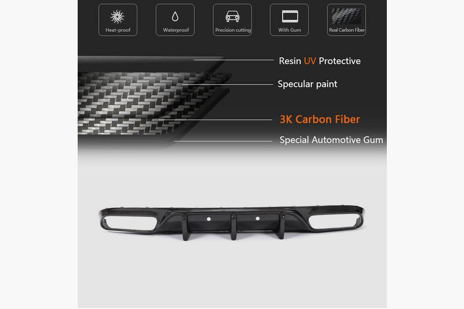 Mercedes C-class W205 2014-2021 Heckdiffusor V1 für Coupe/Cabrio C63 AMG 2015-2019 Carbon Foto 9