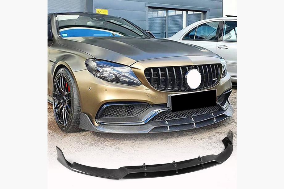 Mercedes C-class W205 2014-2021 Frontlippe V2 für Frontstoßstange (Coupé/Cabrio C63 AMG 2015-2019, Carbon) Foto 1