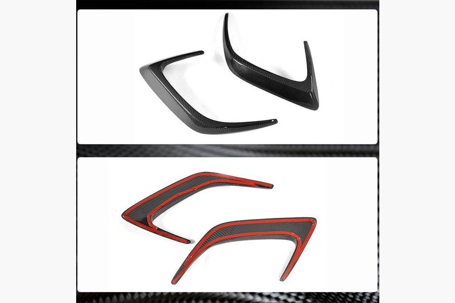 Mercedes C-class W205 2014-2021 Heckstoßstangenabdeckungen (für Coupe/Cabrio C63 AMG 2015-2019, Carbon) Foto 4