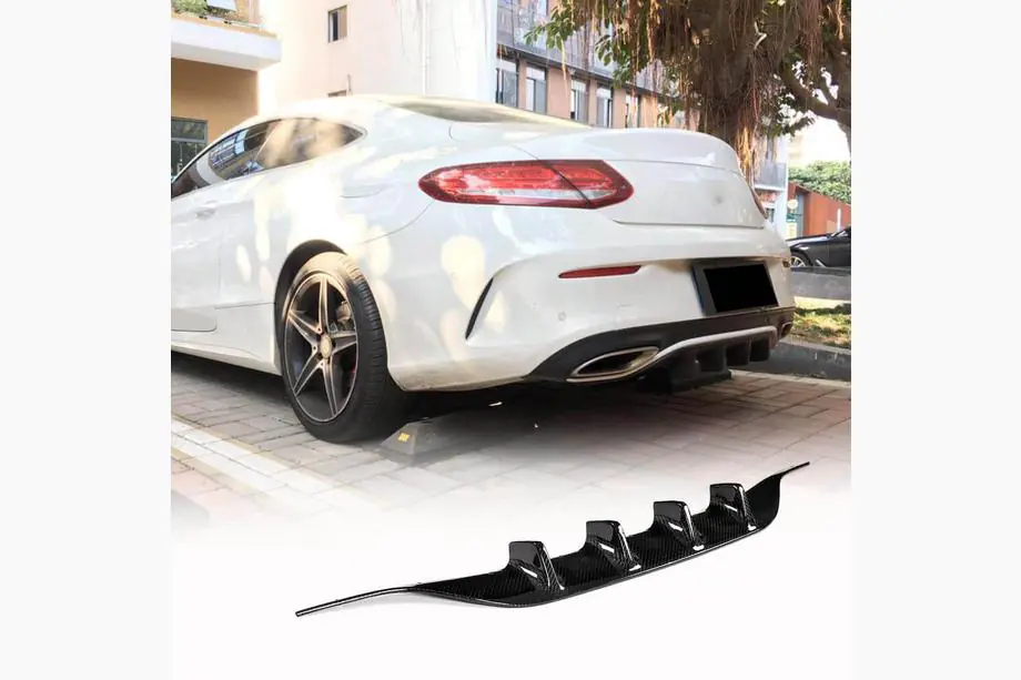 Mercedes C-class W205 2014-2021 Heckdiffusor für AMG-Line / C43 AMG Coupe/Cabrio 2015-2019, Carbon Foto 1
