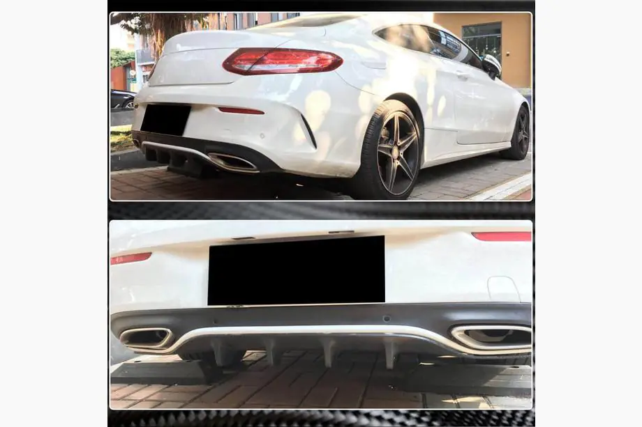 Mercedes C-class W205 2014-2021 Heckdiffusor für AMG-Line / C43 AMG Coupe/Cabrio 2015-2019, Carbon Foto 4