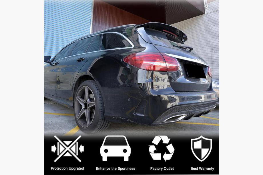 Mercedes C-class W205 2014-2021 Spoiler (für Base/AMG-Line SW 2015-2019, Carbon) Foto 3
