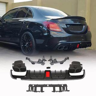 Heckdiffusor mit Endrohren (für SD C43 AMG 2015-2019, Carbon) Foto 1