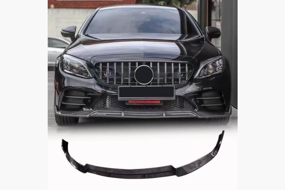 Mercedes C-class W205 2014-2021 Frontstoßstange Lippe Aufsatz (für SD AMG-Line 2019-2021, Carbon) Foto 1