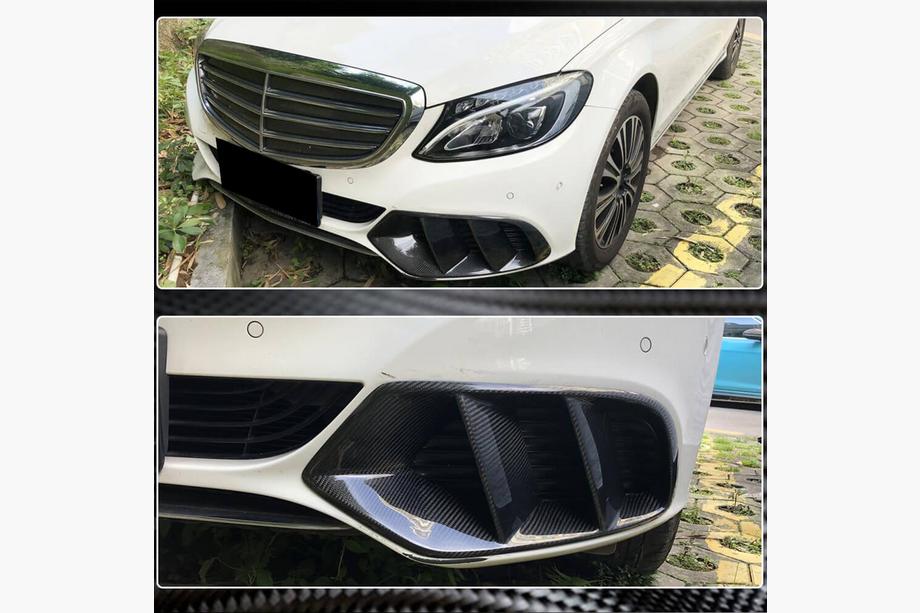 Mercedes C-class W205 2014-2021 Carbon Nebelscheinwerfer Abdeckungen (für SD Base 2015-2019) Foto 3