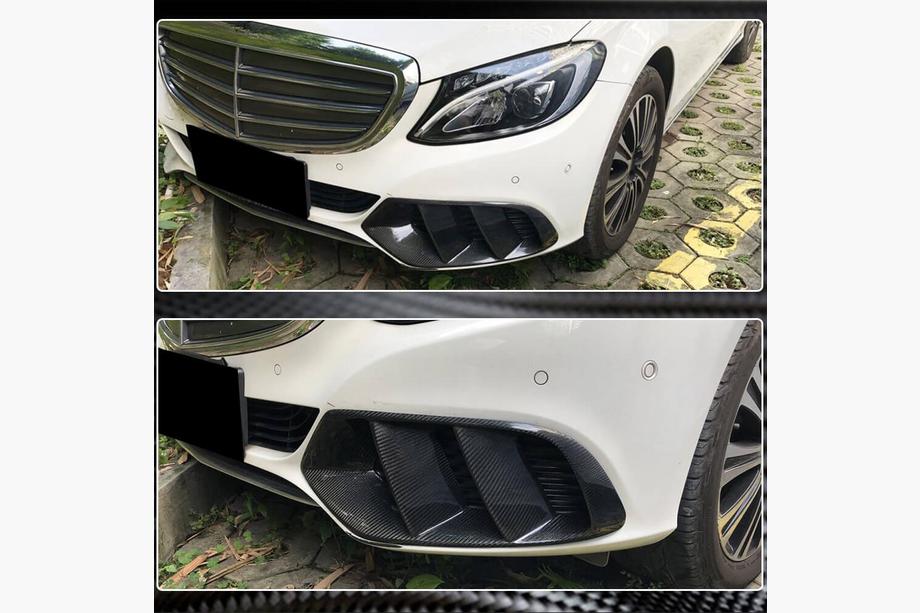 Mercedes C-class W205 2014-2021 Carbon Nebelscheinwerfer Abdeckungen (für SD Base 2015-2019) Foto 4