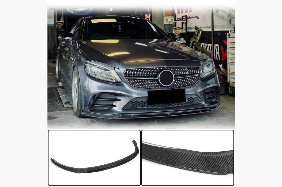 Mercedes C-class W205 2014-2021 Frontstoßstange Lippe Aufsatz (2019-2021, Carbon) Foto 1