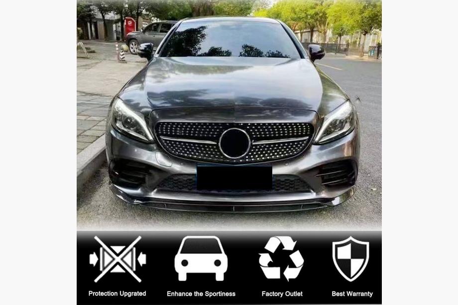 Mercedes C-class W205 2014-2021 Frontstoßstange Lippe Aufsatz (2019-2021, Carbon) Foto 3