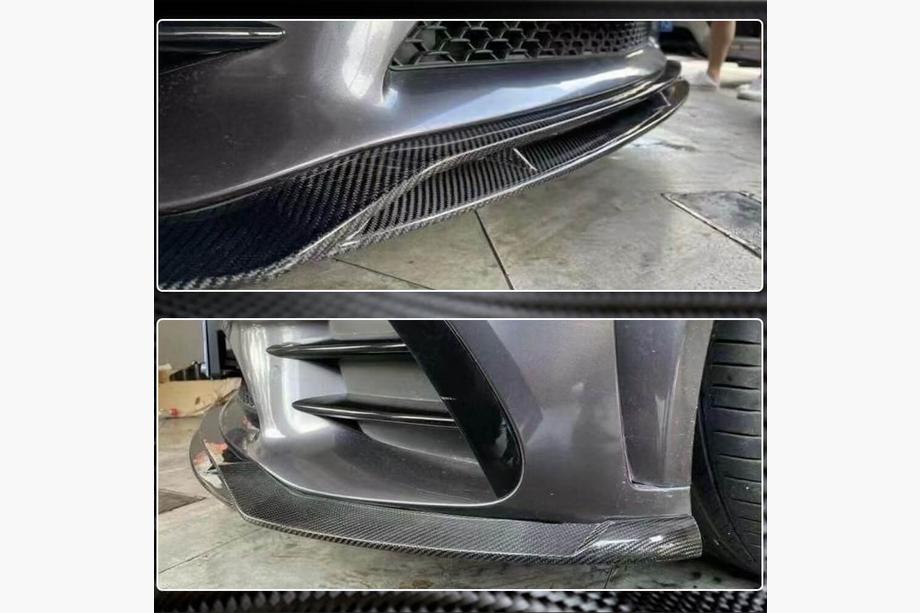Mercedes C-class W205 2014-2021 Frontstoßstange Lippe Aufsatz (2019-2021, Carbon) Foto 5