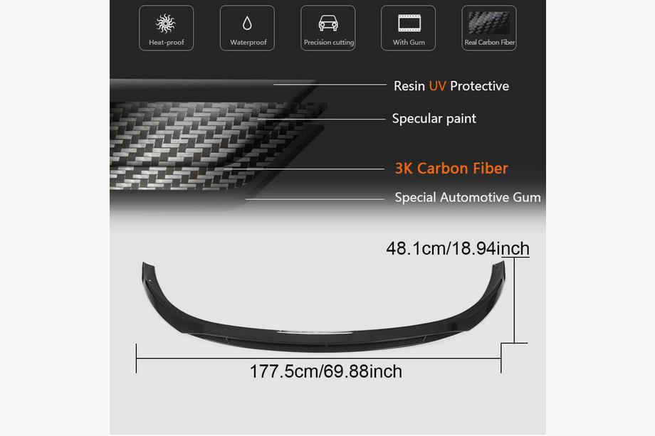 Mercedes C-class W205 2014-2021 Frontlippe V1 für C43 AMG 2019-2021 Carbon Foto 6