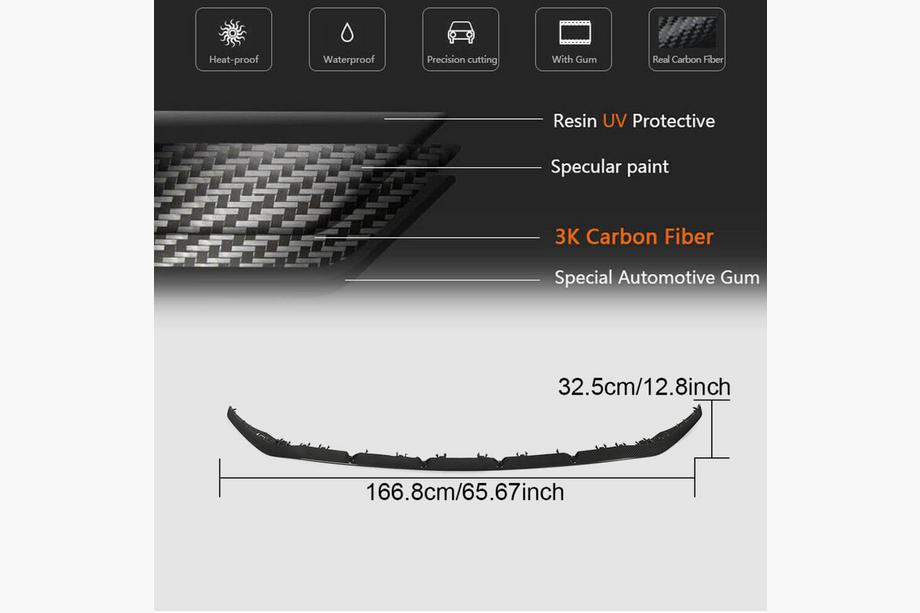 Mercedes C-class W205 2014-2021 Frontlippe V2 für C43 AMG 2019-2021 Carbon Foto 4