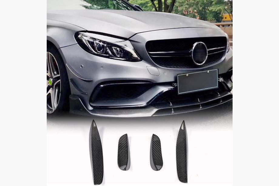 Mercedes C-class W205 2014-2021 Carbon Frontstoßstangen Aufsätze für C63 AMG 2015-2019 Foto 1