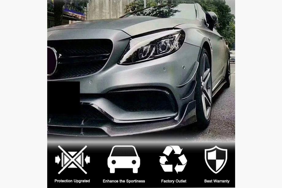 Mercedes C-class W205 2014-2021 Carbon Frontstoßstangen Aufsätze für C63 AMG 2015-2019 Foto 3