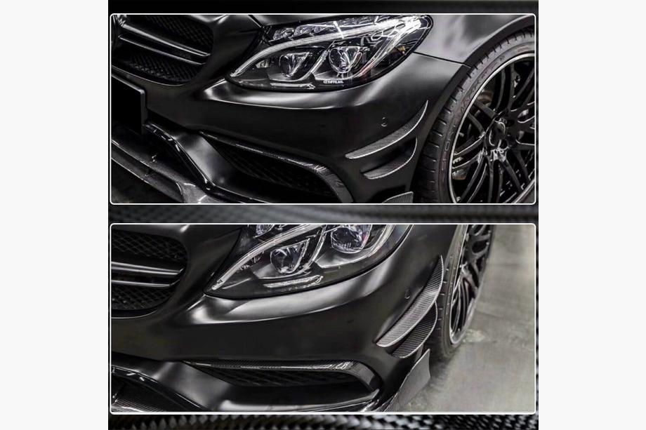 Mercedes C-class W205 2014-2021 Carbon Frontstoßstangen Aufsätze für C63 AMG 2015-2019 Foto 5