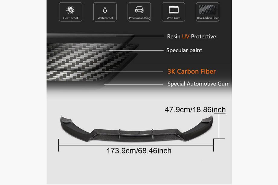 Mercedes C-class W205 2014-2021 Frontlippe V1 für C43 AMG 2015-2019 Carbon Foto 4