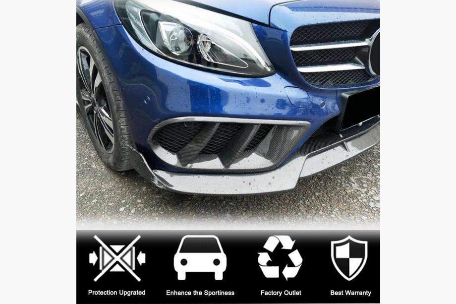 Mercedes C-class W205 2014-2021 Carbon Nebelscheinwerfer Abdeckungen für C43 AMG 2015-2019 Foto 2