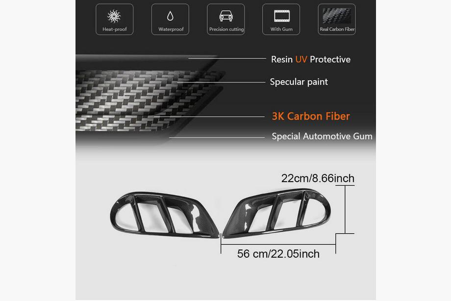 Mercedes C-class W205 2014-2021 Carbon Nebelscheinwerfer Abdeckungen für C43 AMG 2015-2019 Foto 5