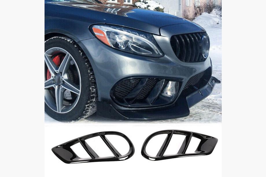 Mercedes C-class W205 2014-2021 Carbon Nebelscheinwerfer Abdeckungen für C43 AMG 2015-2019 Foto 6