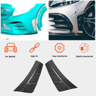 Mercedes C-class W205 2014-2021 Frontstoßstangen Aufsätze V2 (für C43 AMG 2019-2021, Carbon) Foto 2