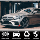 Mercedes C-class W205 2014-2021 Frontstoßstangen Aufsätze V2 (für C43 AMG 2019-2021, Carbon) Foto 3
