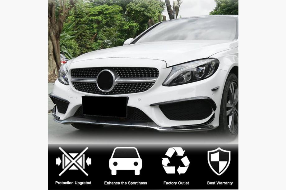 Mercedes C-class W205 2014-2021 Carbon Frontstoßstangen Aufsätze für C43 AMG 2015-2019 Foto 2