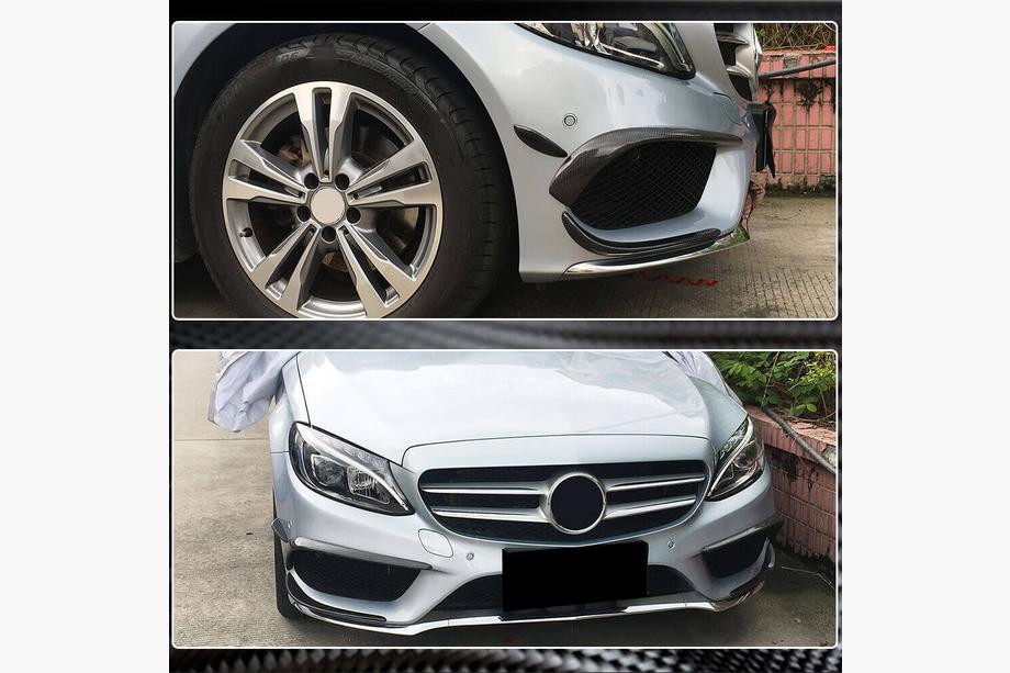 Mercedes C-class W205 2014-2021 Carbon Frontstoßstangen Aufsätze für C43 AMG 2015-2019 Foto 4