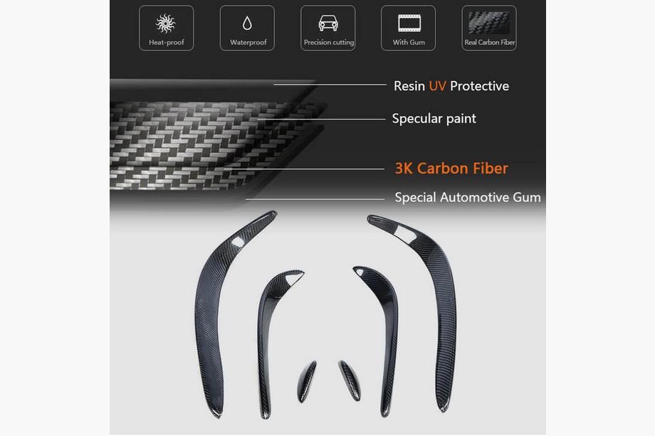 Mercedes C-class W205 2014-2021 Carbon Frontstoßstangen Aufsätze für C43 AMG 2015-2019 Foto 5