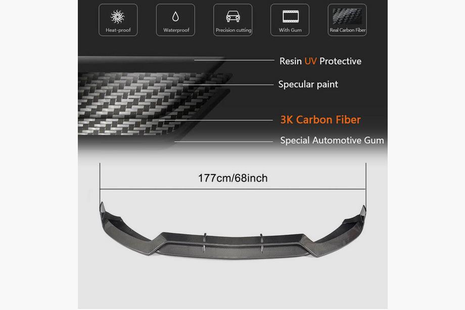Mercedes C-class W205 2014-2021 Frontlippe V2 für C43 AMG 2015-2019 Carbon Foto 6