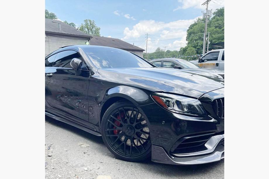 Mercedes C-class W205 2014-2021 Seitenschweller V4 (für C43/C63 AMG 2015-2019, Carbon) Foto 3