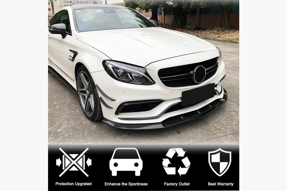 Mercedes C-class W205 2014-2021 Frontspoiler Lippe V3 für SD C63 AMG 2015-2019 Carbon Foto 3