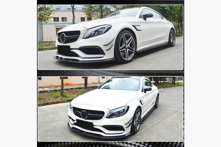 Mercedes C-class W205 2014-2021 Frontspoiler Lippe V3 für SD C63 AMG 2015-2019 Carbon Foto 5