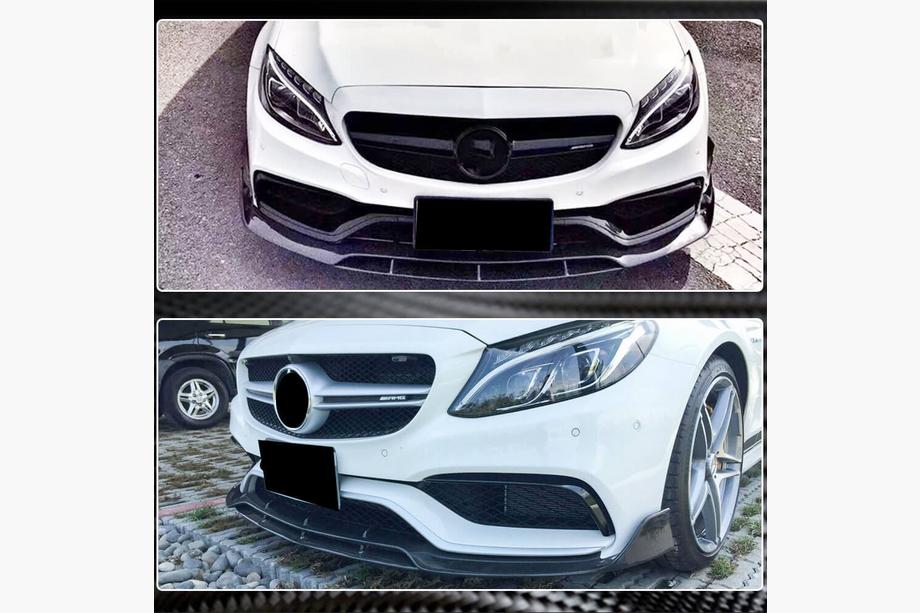 Mercedes C-class W205 2014-2021 Frontlippe V4 für SD C63 AMG 2015-2019 Carbon Foto 6