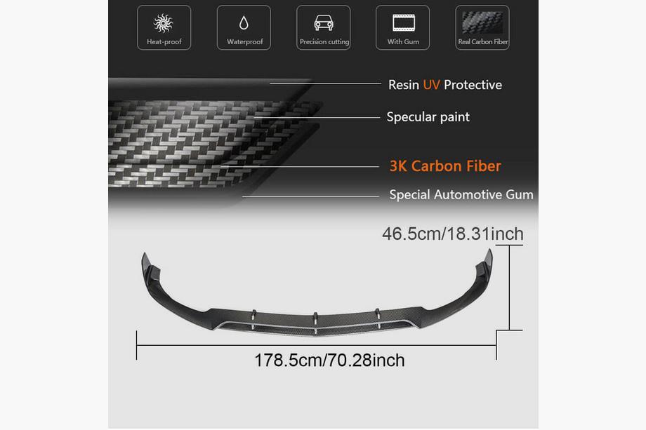 Mercedes C-class W205 2014-2021 Frontlippe V4 für SD C63 AMG 2015-2019 Carbon Foto 7