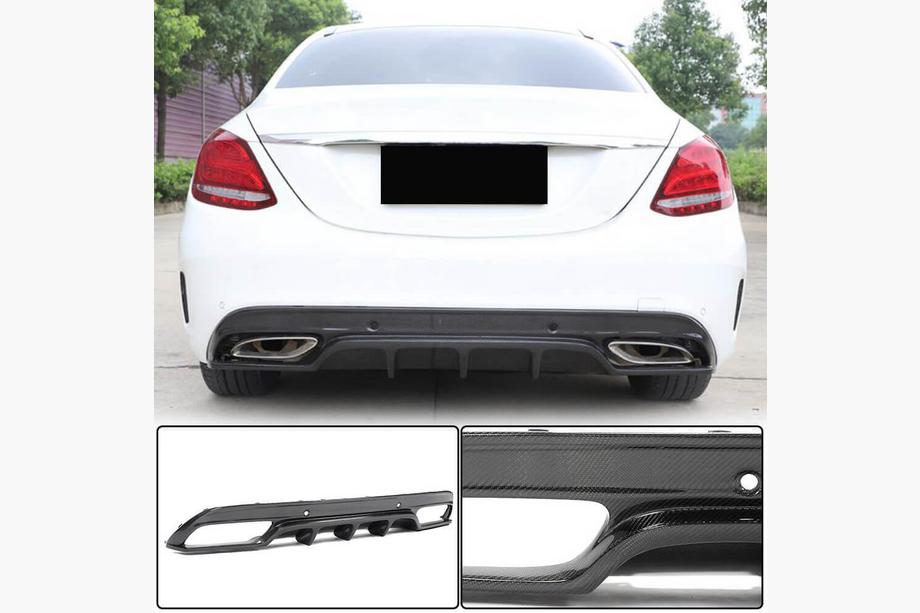 Mercedes C-class W205 2014-2021 Heckdiffusor für SD C43/C63 AMG 2015-2019 Carbon Image