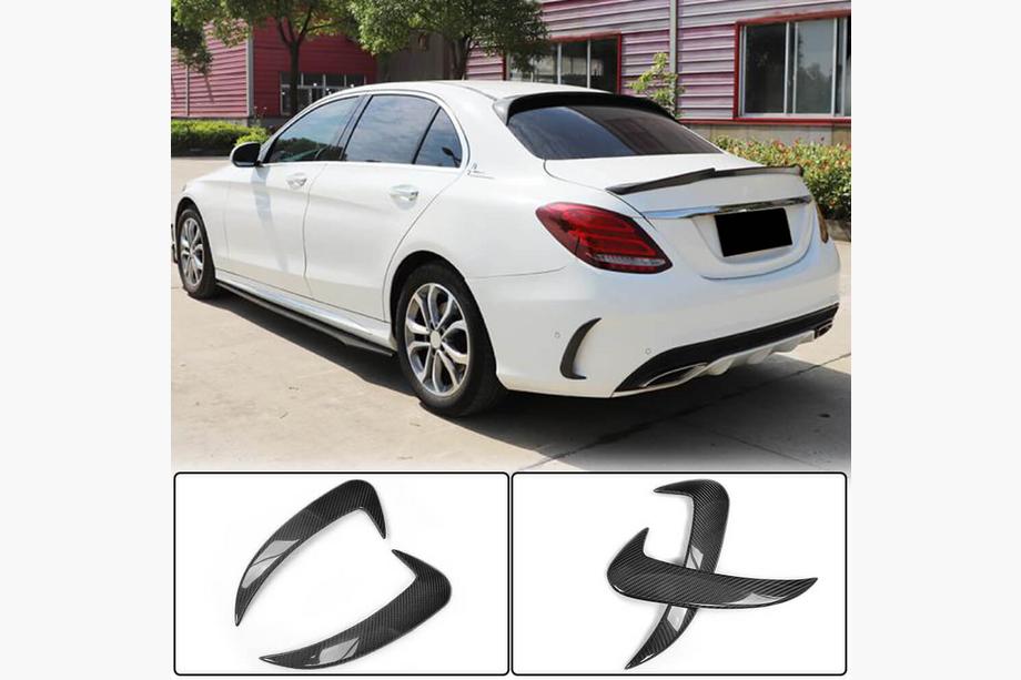 Mercedes C-class W205 2014-2021 Heckstoßstangenabdeckung für SD C43/C63 AMG 2015-2019 Carbon Image