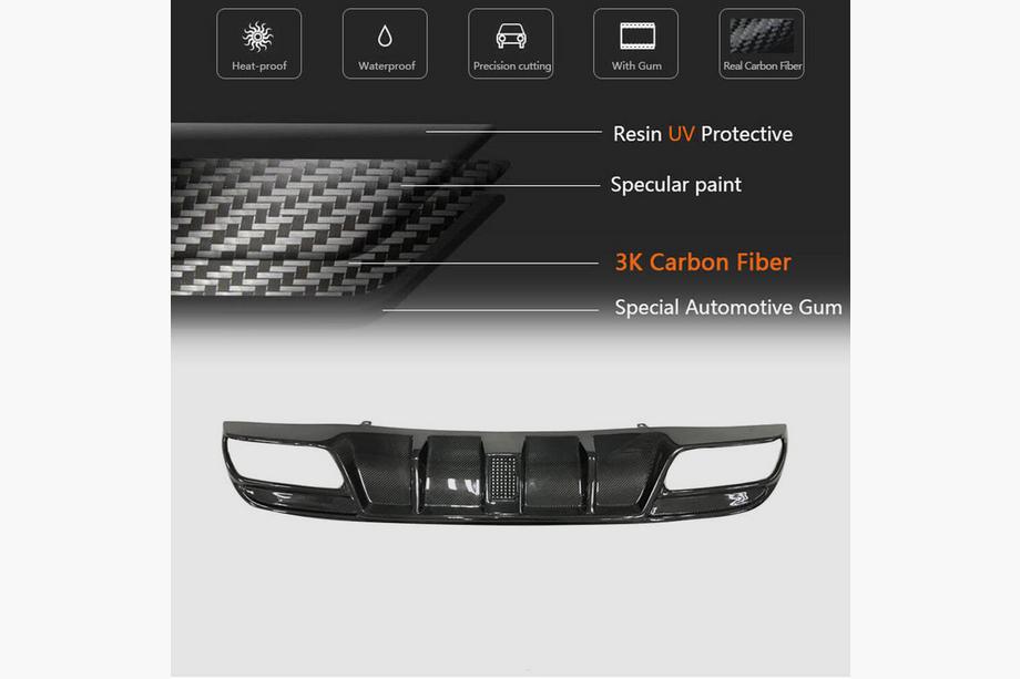 Mercedes C-class W205 2014-2021 Heckdiffusor V3 für SD C43/C63 AMG 2015-2019 Carbon Foto 5