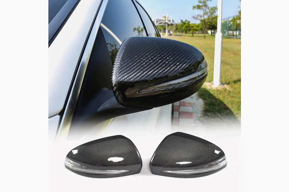 Mercedes C-class W205 2014-2021 Spiegelkappen V2 (Carbon) Image