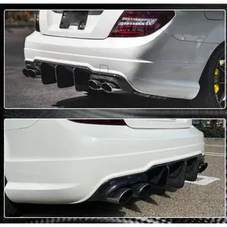 Heckstoßstangen Diffusor Spoiler für C63 AMG 2012-2014 Carbon Foto 3