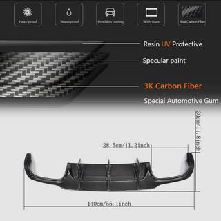 Heckstoßstangen Diffusor Spoiler für C63 AMG 2012-2014 Carbon Foto 4
