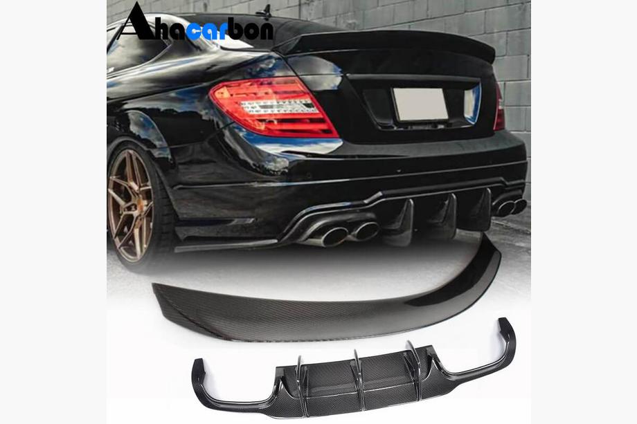 Mercedes C-class W204 2007-2015 Heckstoßstangen Diffusor Spoiler für C63 AMG 2012-2014 Carbon Foto 1