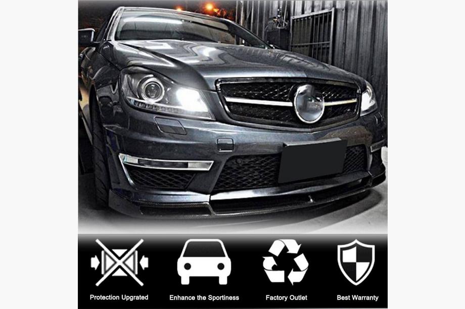 Mercedes C-class W204 2007-2015 Frontspoiler Lippe V1 für AMG 2012-2014 Carbon Foto 2