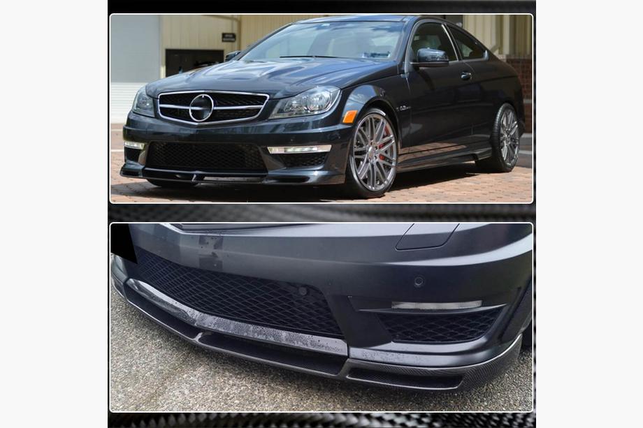 Mercedes C-class W204 2007-2015 Frontspoiler Lippe V1 für AMG 2012-2014 Carbon Foto 4